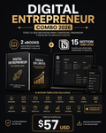 Digital Entrepreneur Bundle 2026 — 15 Notion Templates + 2 Business eBooks